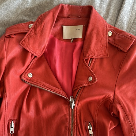 IRO lamb leather salinas moto jacket S/M - Picture 3 of 11